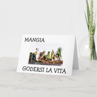 "MANGIA - EET EN GENIET VAN HET LEVEN" VERJAARDAG KAART