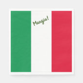 Mangia. Italiaanse vlag Servet (Voorkant)