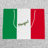Mangia Italy Flag Red White en Green Groot Cadeauzakje