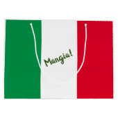 Mangia Italy Flag Red White en Green Groot Cadeauzakje (Achterkant)