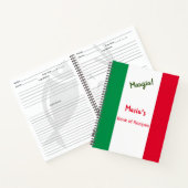 Mangia Italy Flag Red White en Green Recipe Notitieboek (Binnen)
