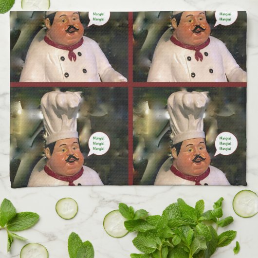 Mangia, Mangia, Mangia Kitchen Towel Theedoek (Gevouwen)