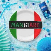 Mangiare Eat in het Italiaans diner Papieren Bordje (Feest)