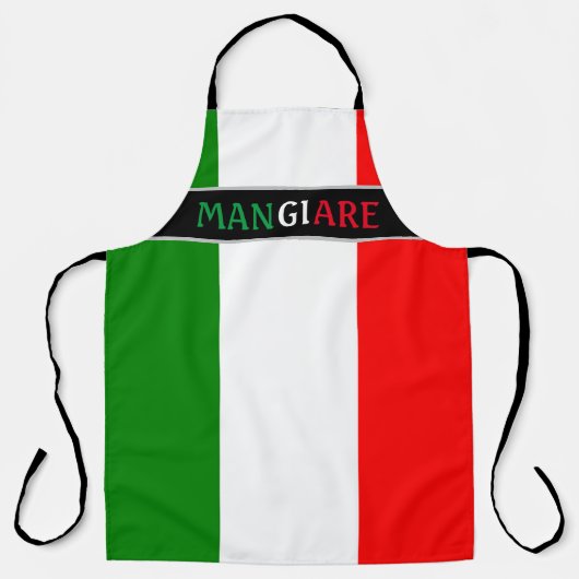 Mangiare Eten in het Italiaans Diner Schort (Voorkant)