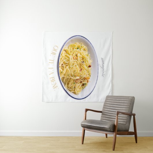 Mangiare Pasta Art Tapestry Wandkleed (In Situ (horizontaal))