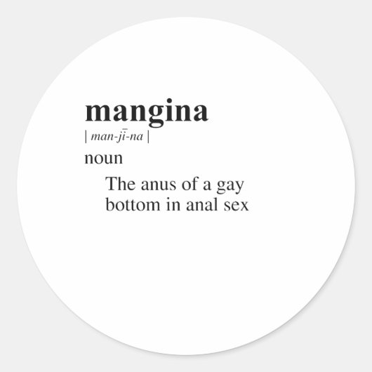 MANGINA RONDE STICKER (Voorkant)