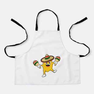 Mango als muzikant met Maraca Schort