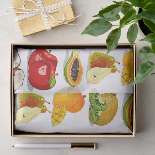 Mango Apple Kokosnoot Peren Vruchten Decoupage Tissuepapier (Geschenk)