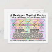Mango Apricot Spring Martini Recept Briefkaart (Voorkant / Achterkant)