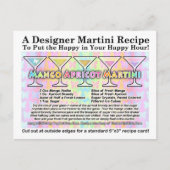 Mango Apricot Spring Martini Recept Briefkaart (Voorkant)