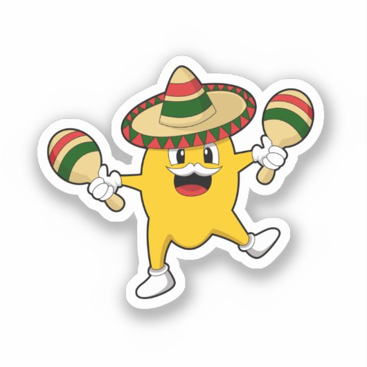 Mango as Musician with Maraca Sticker (Voorkant)