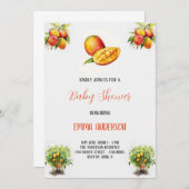 Mango Babyshower uitnodiging (Voorkant / Achterkant)