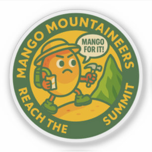 Mango Bergbeklimmers Bereiken De Top Sticker