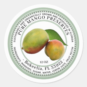 Mango bewaart gelei label biologisch Duurzaam