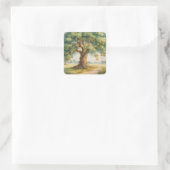 Mango Boom in Vrindavan | Waterverf op Papier  Vierkante Sticker (Tas)