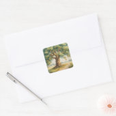 Mango Boom in Vrindavan | Waterverf op Papier  Vierkante Sticker (Envelop)