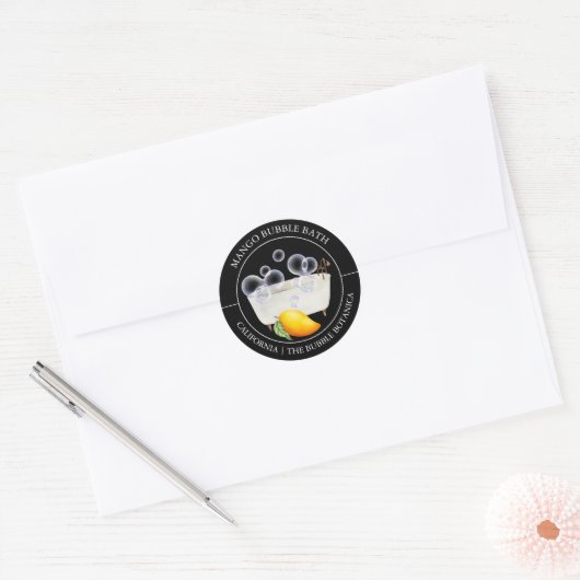 Mango Bubble Bath label (Envelop)