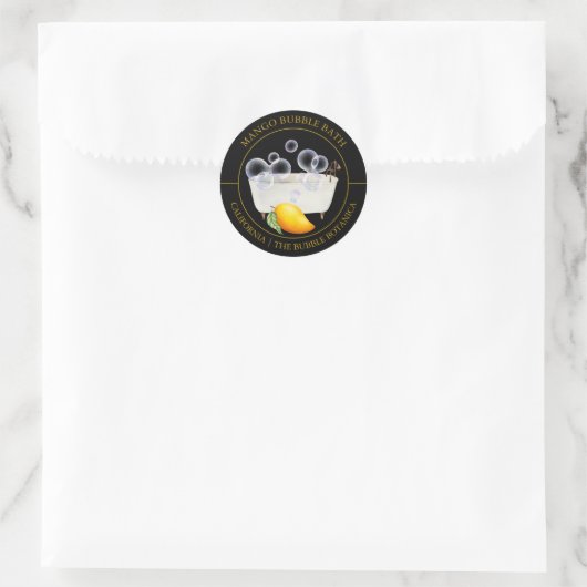 Mango Bubble Bath label (Tas)