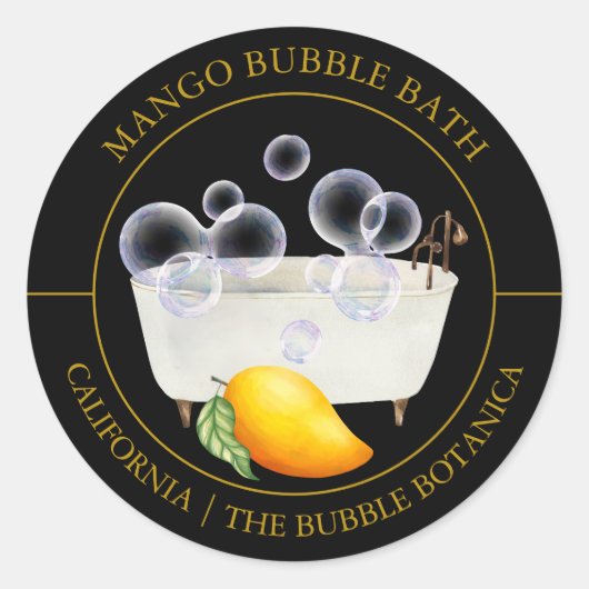 Mango Bubble Bath label (Voorkant)