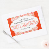 Mango & Chili Chutney oranje voedsellabel sticker (Envelop)