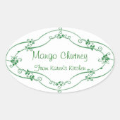 Mango Chutney aanpasbare labels (Voorkant)
