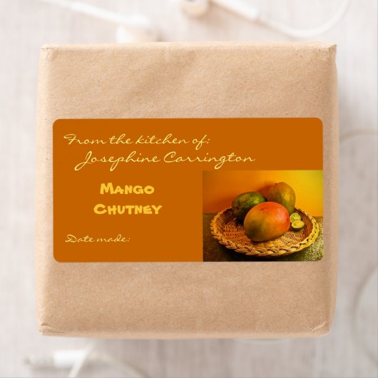Mango Chutney blikken etiketten (Insitu)