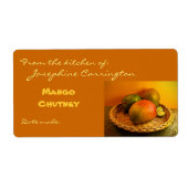 Mango Chutney blikken etiketten (Voorkant)