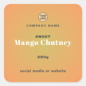 Mango Chutney Square Sticker (Voorkant)