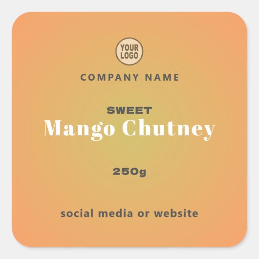 Mango Chutney Square Sticker (Voorkant)