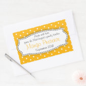 Mango conserveren jam sinaasappel voedsellabel sti rechthoekige sticker (Envelop)