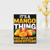 Mango Costume For Men Women Kids Fruit Mango Lover Kaart (Gele Bloem)