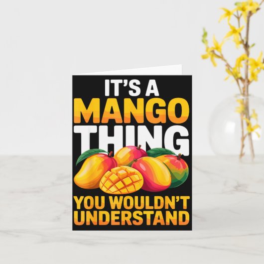 Mango Costume For Men Women Kids Fruit Mango Lover Kaart (Gele Bloem)
