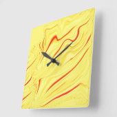 Mango crème, met gebogen koraal of rode streep vierkante klok (Hoek)