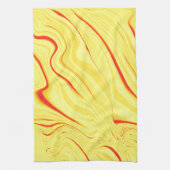 Mango crème, met gebogen rode of koraalslag theedoek (Verticaal)