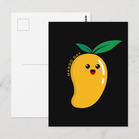 Mango Dag, schattige mango Briefkaart (Voorkant / Achterkant)