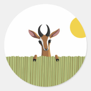 Mango de Gazelle Peek-a-boo Ronde Sticker