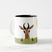 Mango de Gazelle Peek-a-boo Tweekleurige Koffiemok (Voorkant links)