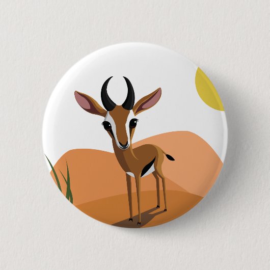Mango de Gazelle Ronde Button 5,7 Cm (Voorkant)