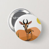 Mango de Gazelle Ronde Button 5,7 Cm (Voorkant /achterkant)