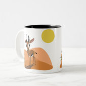 Mango de Gazelle Tweekleurige Koffiemok (Voorkant links)