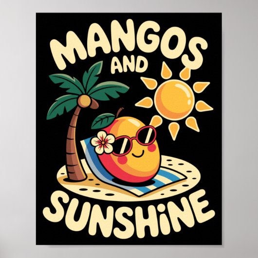 Mango Design Voor Mannen Vrouwen Vegan Mango Liefh Poster (Voorkant)