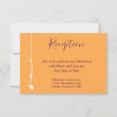 Mango en Paarse Bruiloft | Ontvangstkaart Kaart (Voorkant)