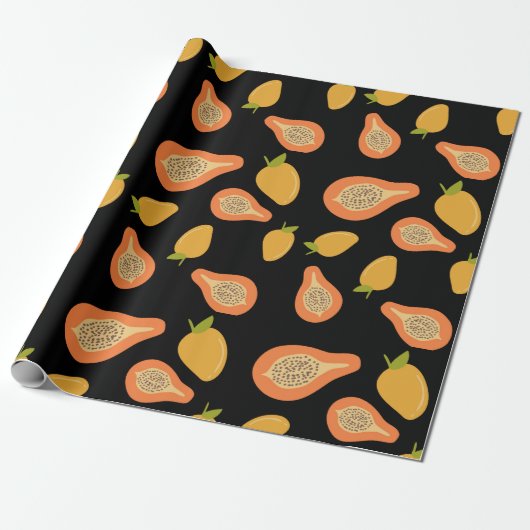 mango en papaja cadeaupapier (Uitgerold)