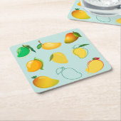 Mango Fresh Kartonnen Onderzetters (Schuin)