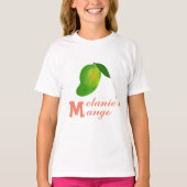 Mango Fruit en je initiaal M T-shirt (Voorkant)