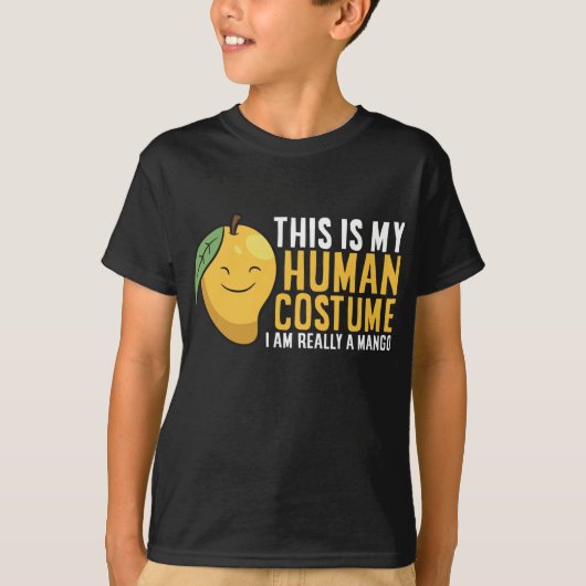 Mango Fruit Halloween Mango Human Costume Ik ben e T-shirt (Voorkant)