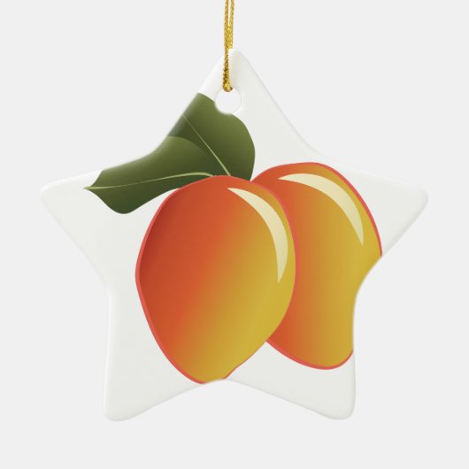 Mango Fruit Keramisch Ornament (Voorkant)