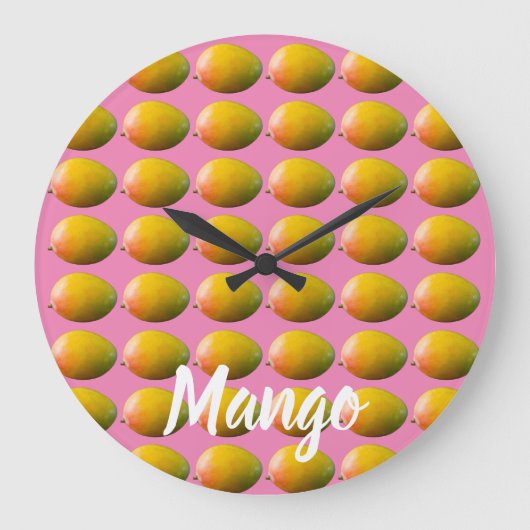 Mango Fruit Pattern for Vegetarian and Vegan Grote Klok (Voorkant)