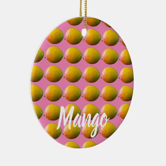 Mango Fruit Pattern for Vegetarian and Vegan Keramisch Ornament (Rechts)