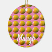 Mango Fruit Pattern for Vegetarian and Vegan Keramisch Ornament (Links)